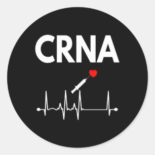 Sticker Rond Crna anesthésiste infirmière autorisée certifiée