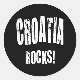 Sticker Rond Croatia Rocks !