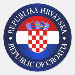 Sticker Rond Croatie (e)