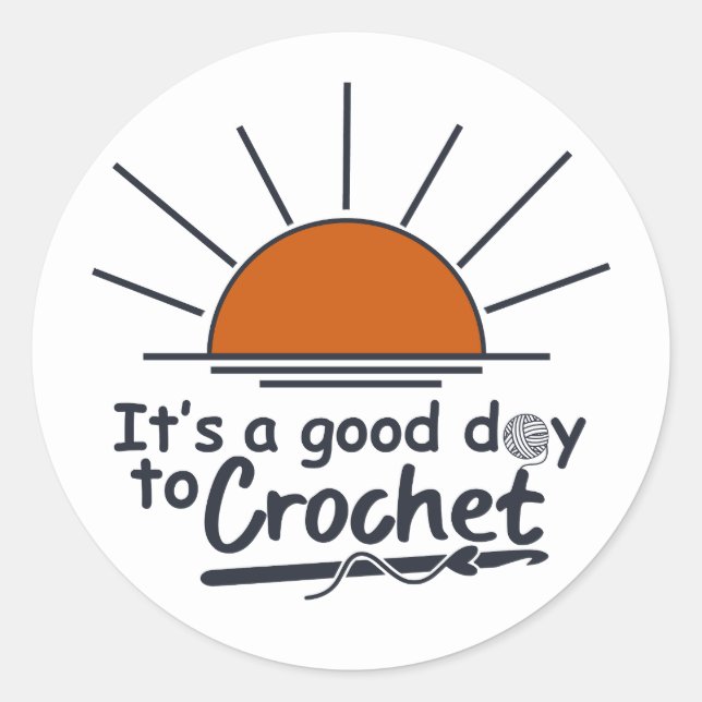 Sticker Rond crochet drôle (Devant)
