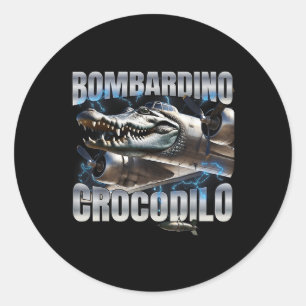 Sticker Rond Crocodilo italien Brainrot Bombardino