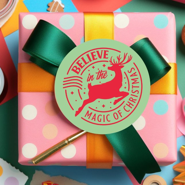 Sticker Rond Croire à la magie de Noël (Créateur téléchargé)