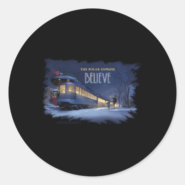 Sticker Rond Croire à l'Express polaire (Devant)