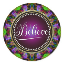 Croire : Inspirer : Cercle Mandala violet vert