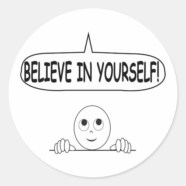 Sticker Rond Crois En Toi-Même (Devant)