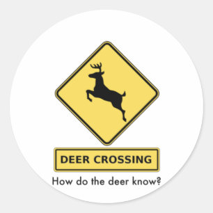 Sticker Rond croisement de cerfs communs