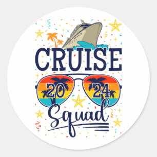 Sticker Rond Croisière 2024 Croisière Vacances