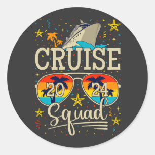 Sticker Rond Croisière 2024 Croisière Vacances