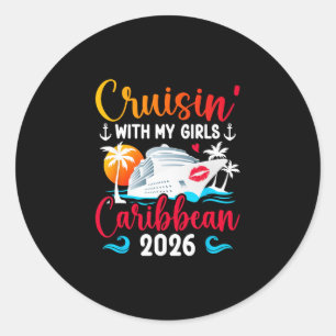 Sticker Rond Croisière Avec Mes Filles Croisière Caraïbes 2026