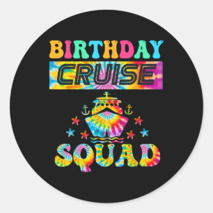 Sticker Rond Croisière d'Anniversaire Croisière Vacances Corres