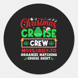 Sticker Rond Croisière de Noël le plus susceptible d'organiser