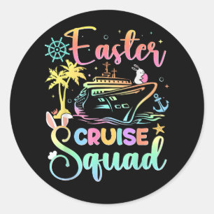 Sticker Rond Croisière de Pâques 2026 Équipe Vacances en Famill