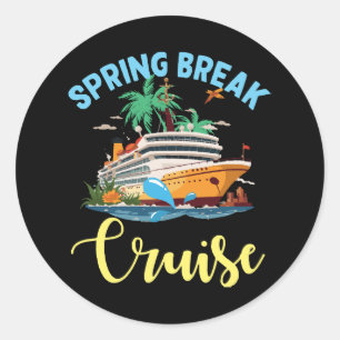 Sticker Rond Croisière de Spring Break