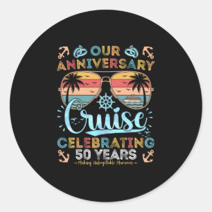 Sticker Rond Croisière du 50e anniversaire célébrant 50 ans de 