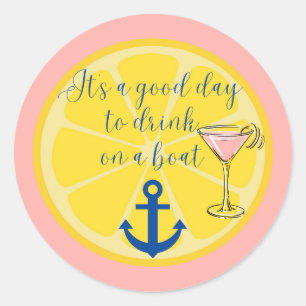 Sticker Rond Croisière en bateau