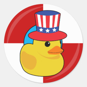 Sticker Rond Croisière en famille Canards de croisière Enfants