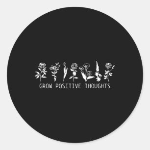 Sticker Rond Croissance des pensées positives Sensibilisation à