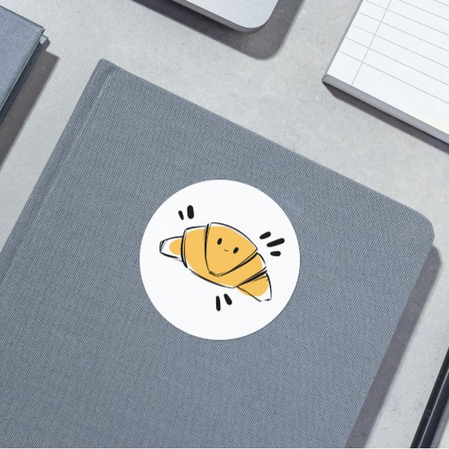 Sticker Rond Croissant - Croissant - Croissant (Créateur téléchargé)