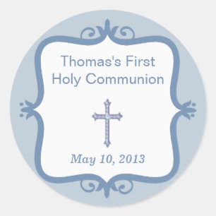 Sticker rond Croix Bleue