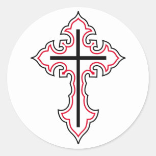 Sticker Rond Croix chrétienne