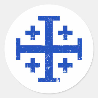 Sticker Rond Croix de Jérusalem