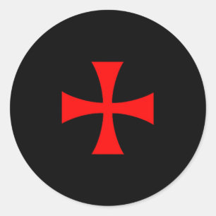 Sticker Rond Croix des Templiers Ordre catholique chrétien Le