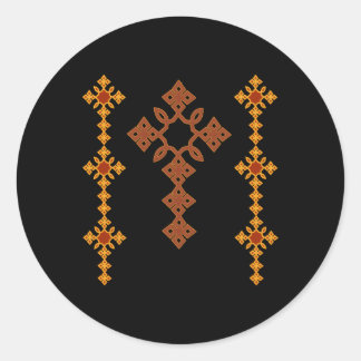Sticker Rond Croix éthiopienne traditionnelle