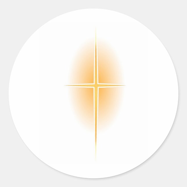 Sticker Rond Croix Gold Star avec éclat (Devant)