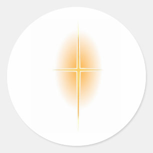 Sticker Rond Croix Gold Star avec éclat