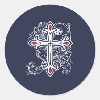 Sticker Rond croix gothique