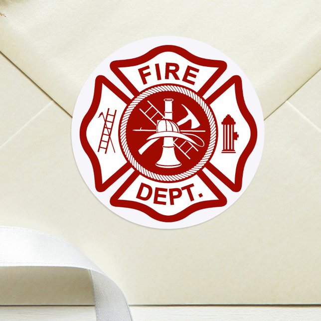 Sticker Rond Croix maltaise sur un Arrière - plan blanc (Créateur téléchargé)