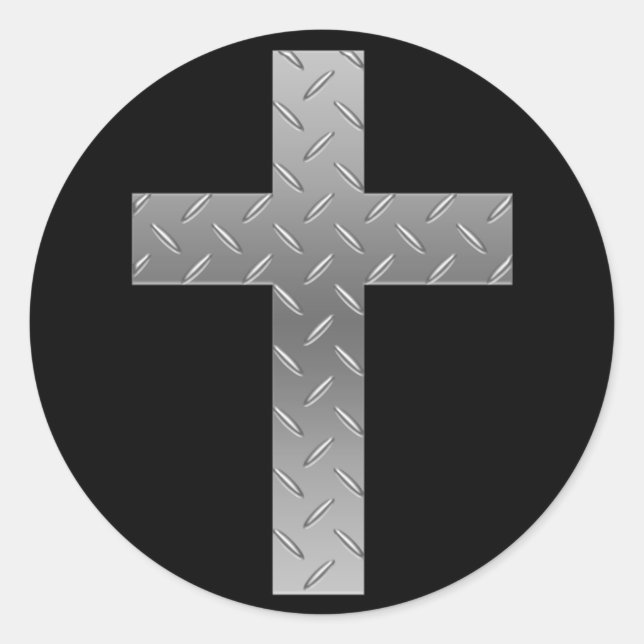 Sticker Rond croix métallique (Devant)