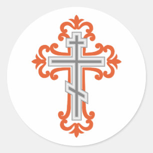 Sticker Rond Croix orthodoxe