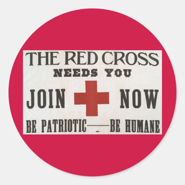 Sticker Rond Croix Rouge (Devant)