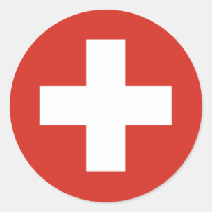 Sticker Rond Croix-Rouge du pavillon suisse