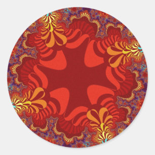 Sticker Rond Croix-Rouge hawaïenne