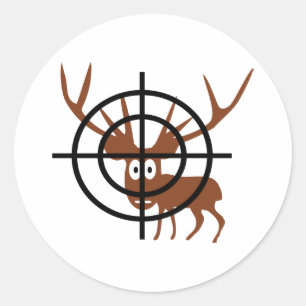 Sticker Rond Crosshair Deer