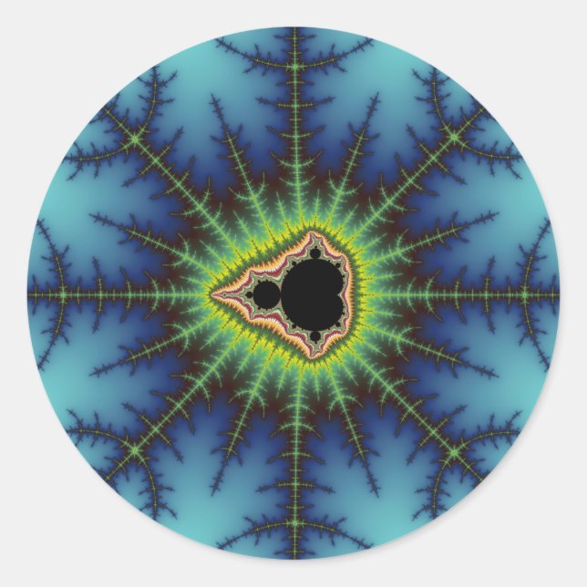 Sticker Rond Crosshairs - Fractal (Devant)