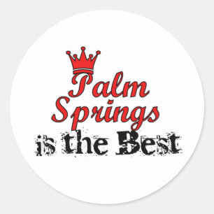 Sticker Rond Crown Palm Springs