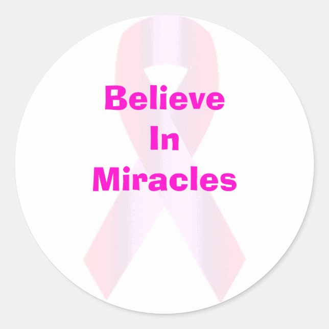 Sticker Rond Croyez En L'Autocollant Miracles (Devant)