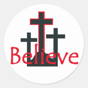 Sticker Rond Croyez l'autocollant