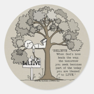 STICKER ROND CROYEZ VIVRE