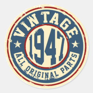 Sticker Rond Cru 1947 toutes les pièces d'original