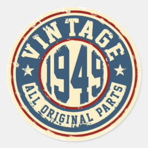Sticker Rond Cru 1949 toutes les pièces d'original
