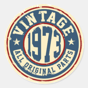 Sticker Rond Cru 1973 toutes les pièces d'original