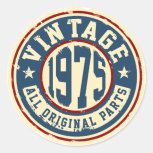 Sticker Rond Cru 1975 toutes les pièces d'original