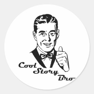 Sticker Rond Cru frais de Bro d'histoire rétro