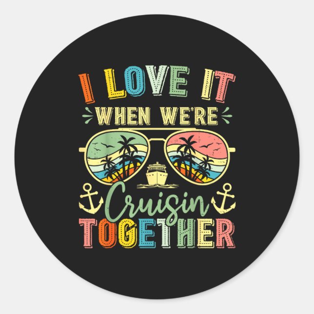 Sticker Rond Cruise Squad 2026 Family Group Matching Summer Vac (Devant)