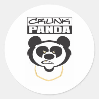 Sticker Rond Crunk Panda