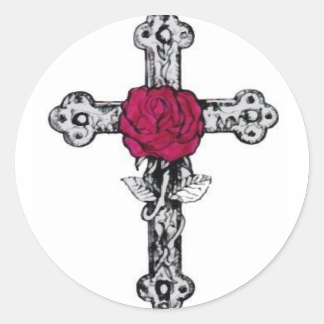 Sticker Rond Cruz Rosacruz (Devant)